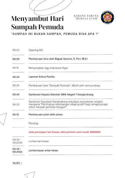 Mari Ramaikan, Karang Taruna Remaja Etam Gelar Kegiatan Tari Kreasi & Bazar dalam menyambut Sumpah Pemuda